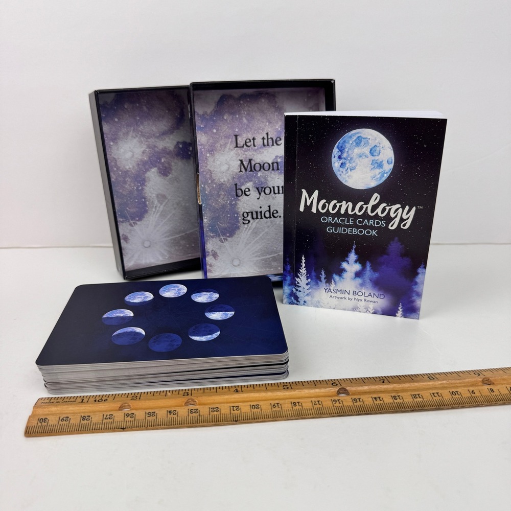 Moonology 44ct Deck Oracle Cards w‎ Orig Box Guide Booklet Yasmin Boland Gothic
